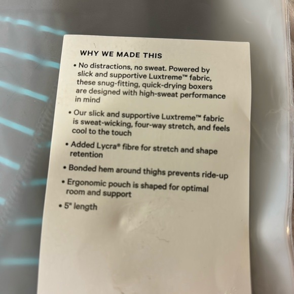 Lululemon Built To Move Boxer 5” *2 Pack, BKNT/PSEO, Size Small - Picture 4 of 5